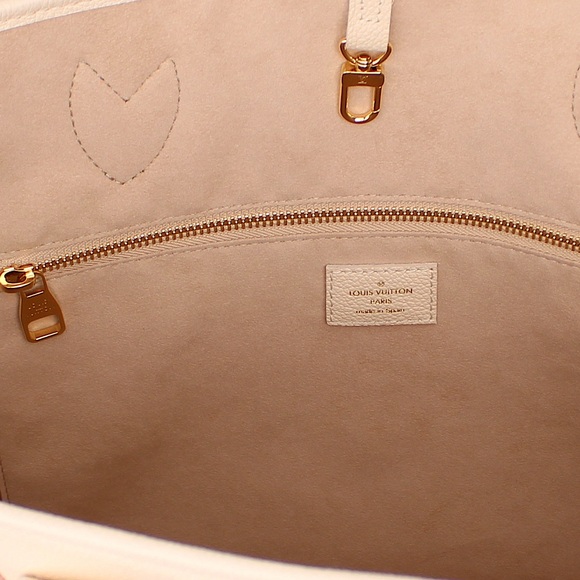 Louis Vuitton MM Neverfull Monogram Empreinte Giant In Crème Rose Trianon Pink - Picture 9 of 15